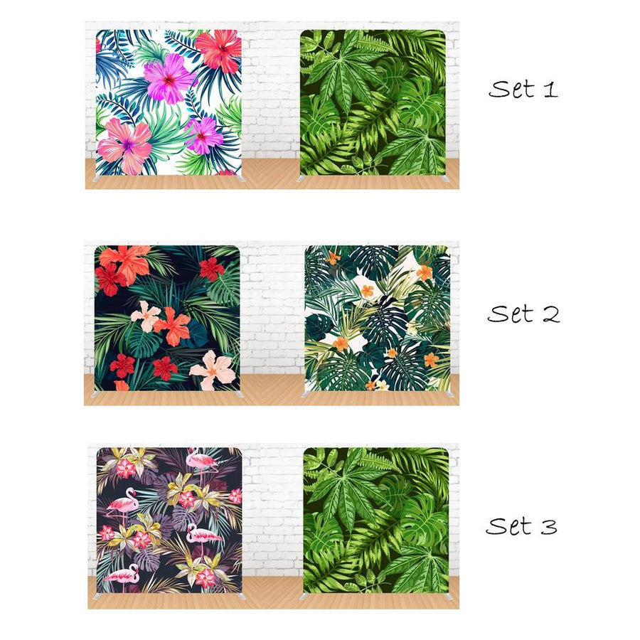Flower Plant Set Double Sided Tension Fabric Photo Booth Backdrop