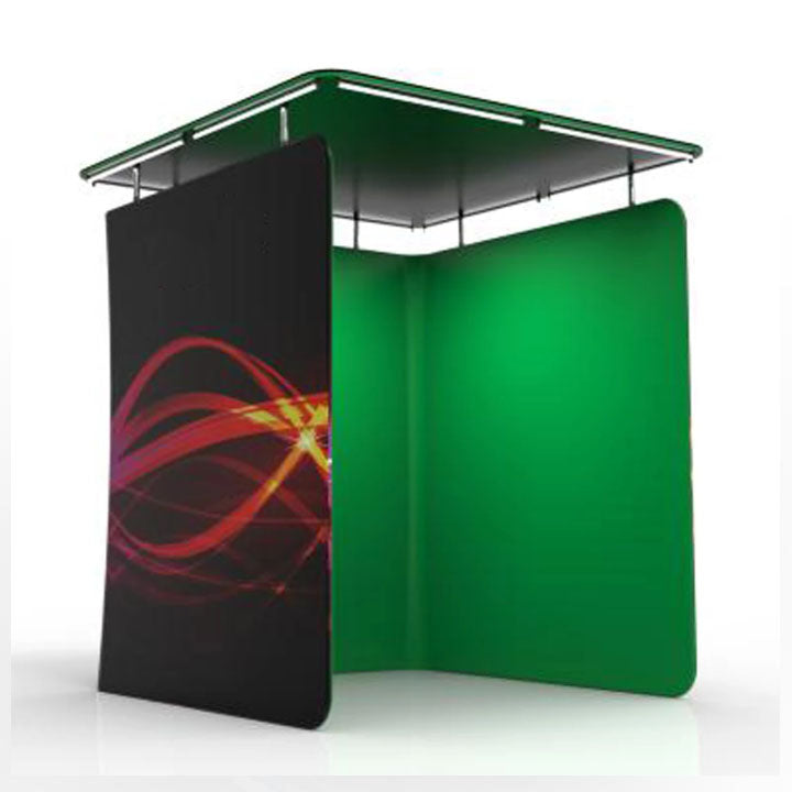 Green Screen Photo Booth Enclosure with LED roof top