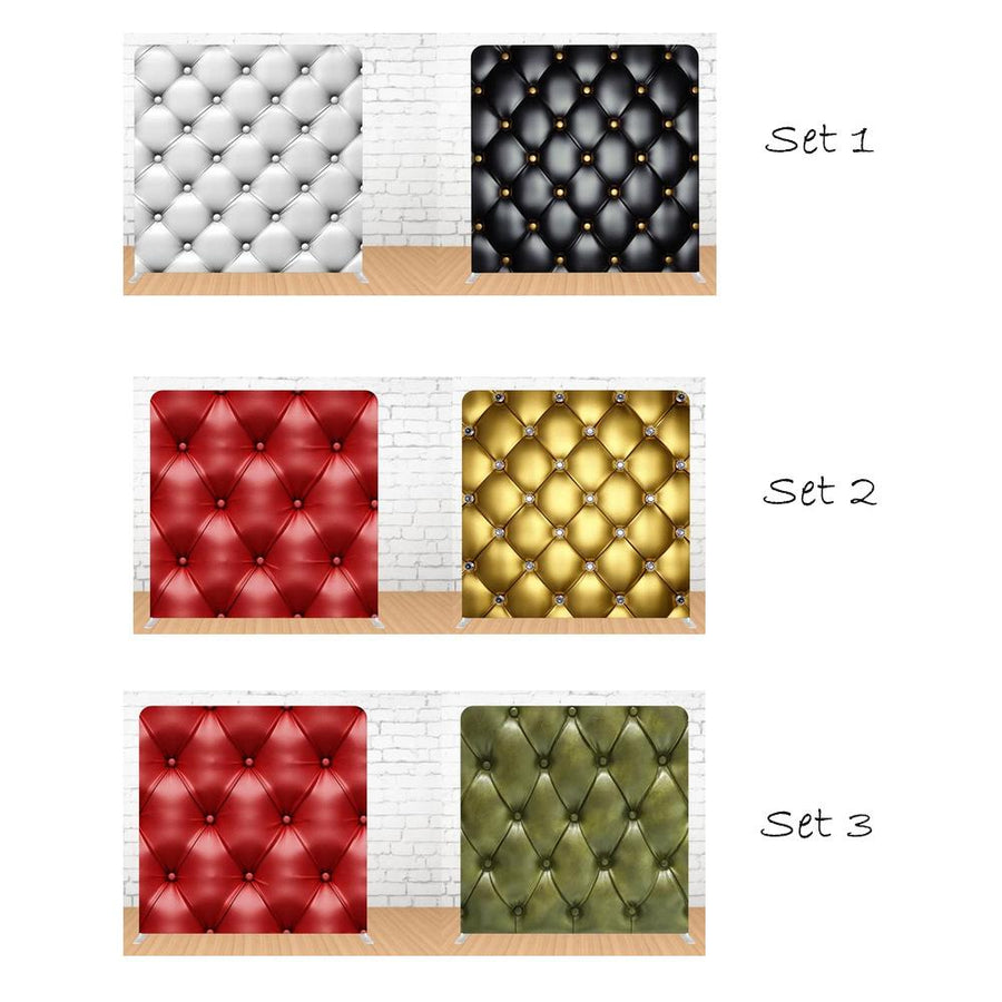 Leather Button Set Double Sided Tension Fabric Photo Booth Backdrop