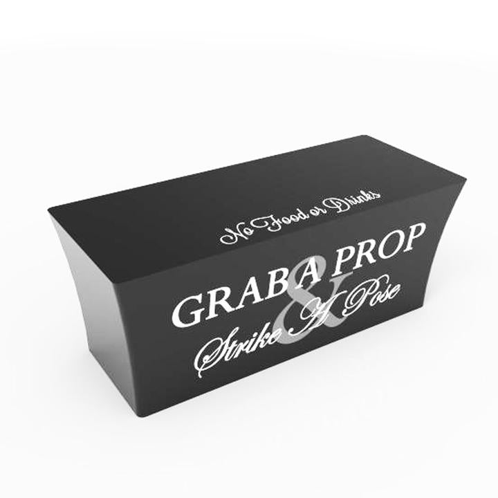 6 FOOT STRETCH FABRIC PHOTO BOOTH TABLE COVER